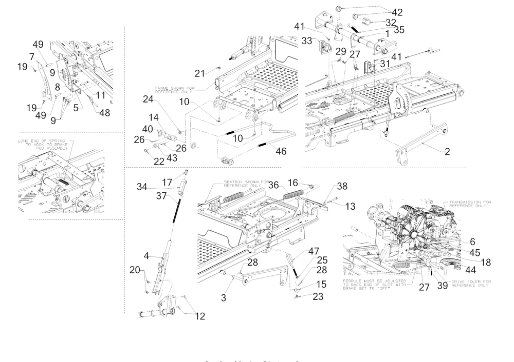 Deck Lift Diagram and Parts List for Z-FORCESZ54KH (17RSDGHC010)(2018) Cub Cadet Lawn Tractor
